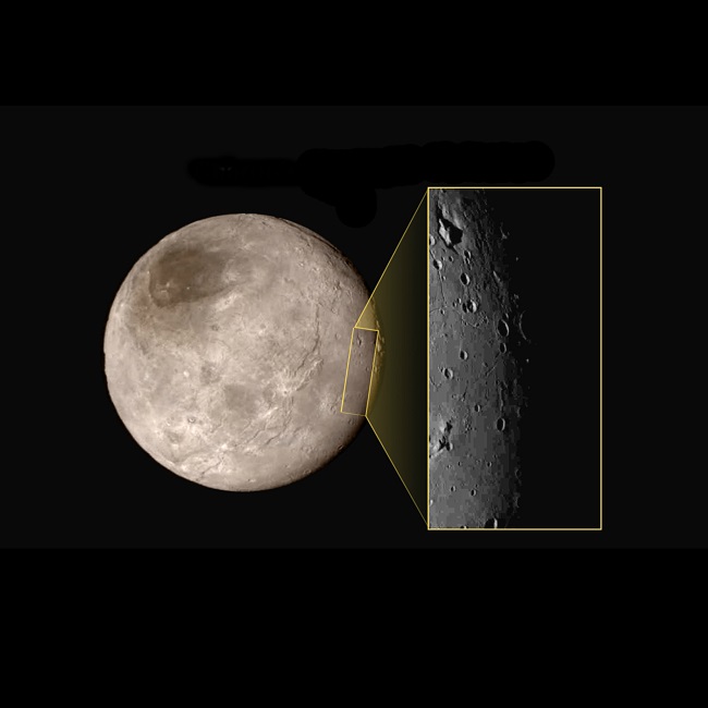 Detalhe da superfície de Caronte